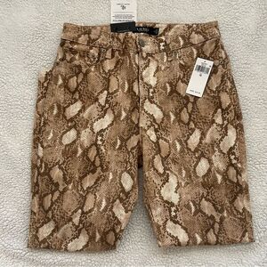 Lauren Ralph Lauren Super Stretch High-Rise Skinny Ankle Python Jeans Women’s 10